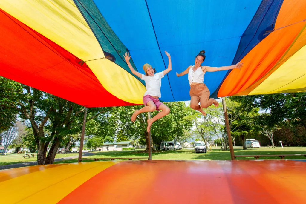 You'll be jumping for joy, whatever your age, at the Motueka Top 10 Holiday Park