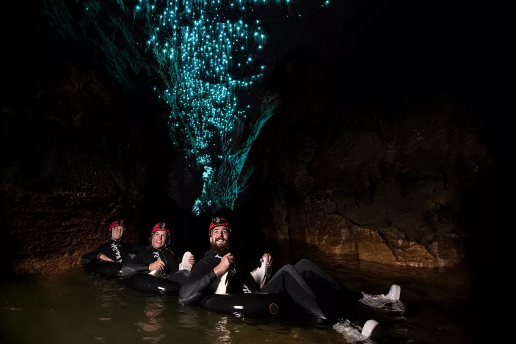 Black-water rafting in Waitomo Caves (Shaun Jeffers)