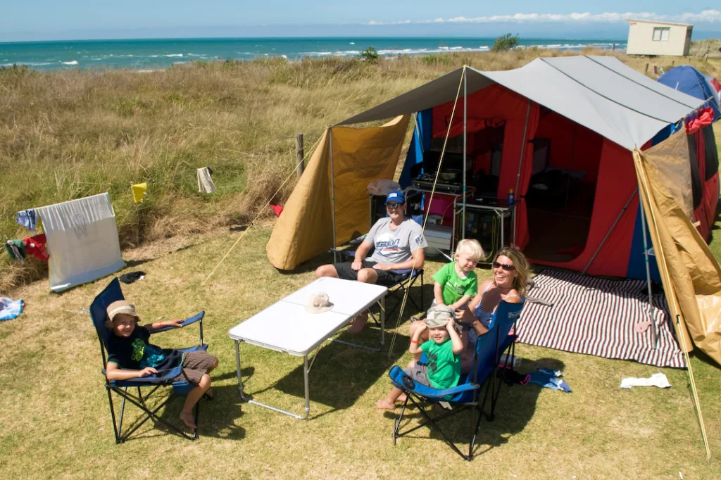 Family tenting at Ohope Beach TOP 10 Holiday Park