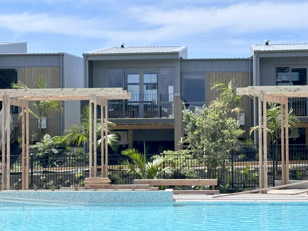 Beautiful new poolside villa at Tasman Holiday Parks – Papamoa Beach